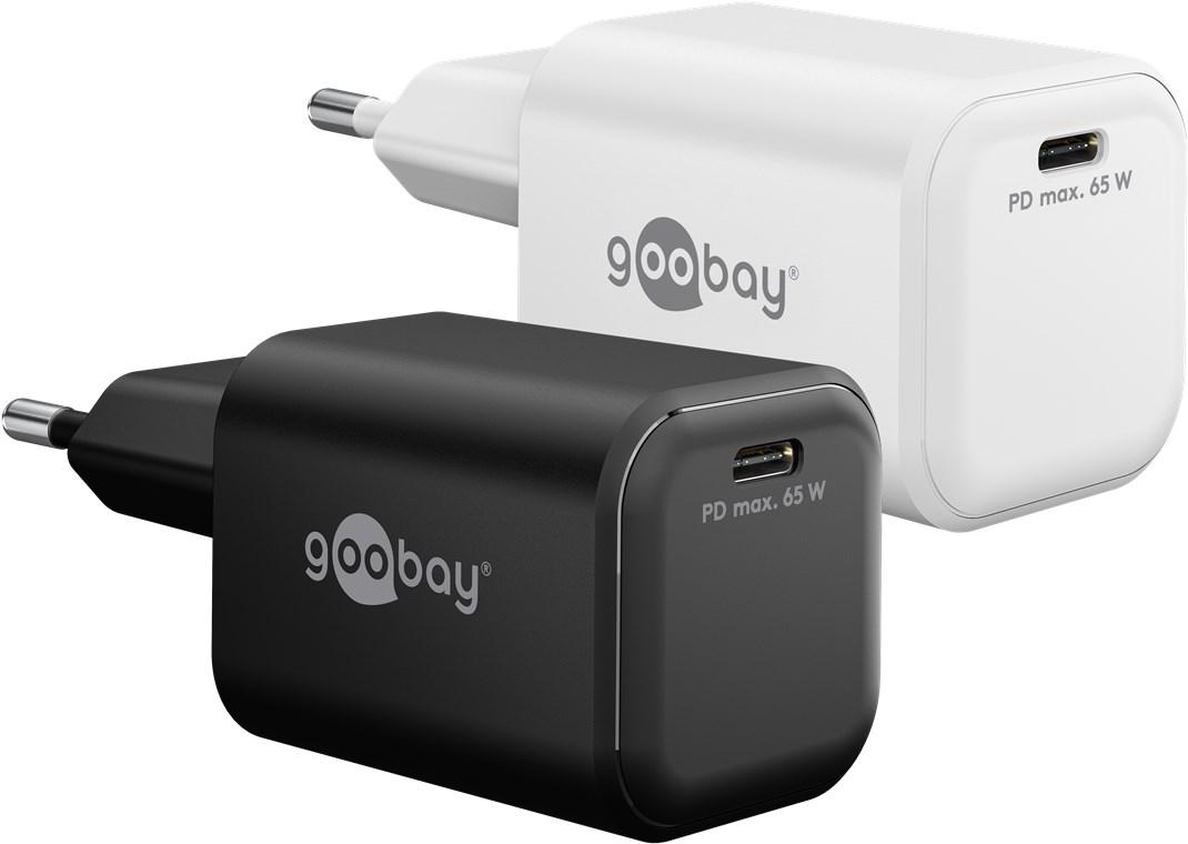 USB-C™ PD GaN Hurtigoplader Nano (65 W) sort