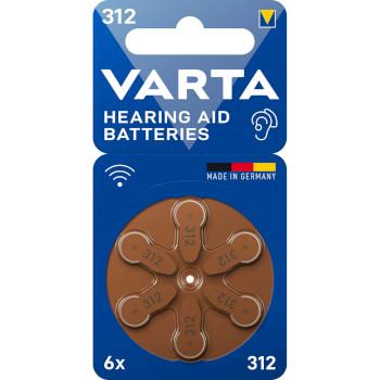 Høreapparatbatterier Type 312 6-blister - Varta