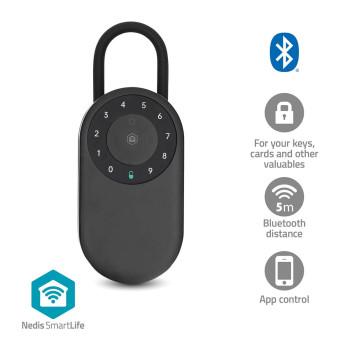 SmartLife-nøglerboks Bluetooth® Udendørs Digital IP65 Sort - Nedis