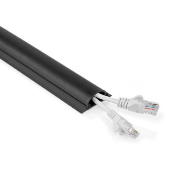 Kabelstyring Rør 1 stk Maksimal kabeltykkelse: 16 mm PVC Sort - Nedis