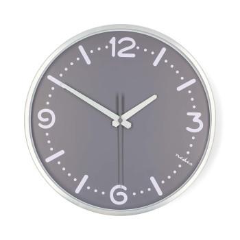Vægur Diameter: 300 mm Aluminium Støjfri bevægelse Metal - Nedis