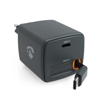Oplader Met intrekbare kabel 30 W GaN PD3.0 30W 1.5 / 2.0 / 2.5 - Nedis