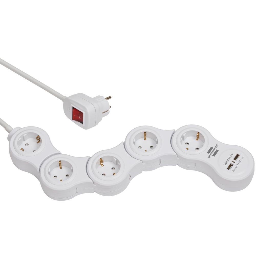 Stikkontaktliste med USB-opladningsfunktion - Brennenstuhl