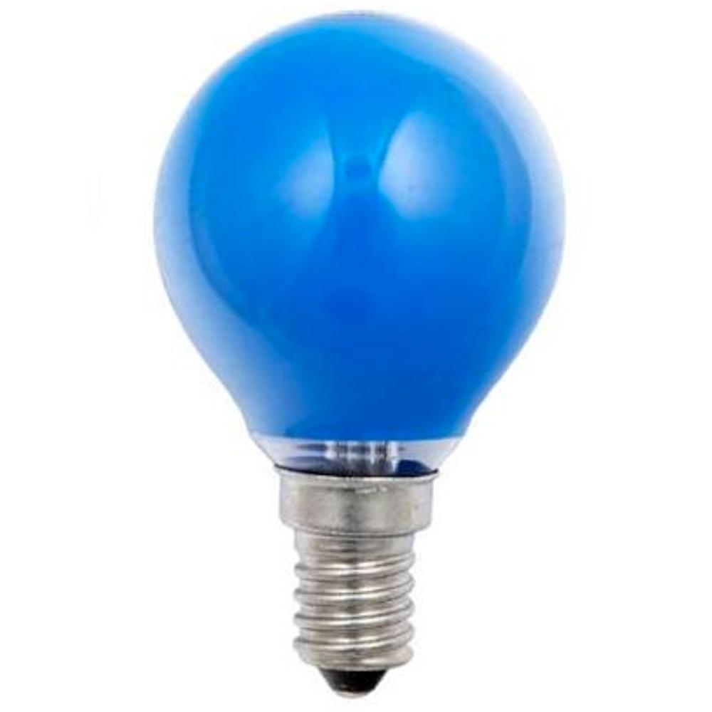 E14-pære - glødepære blå - 10 lumen