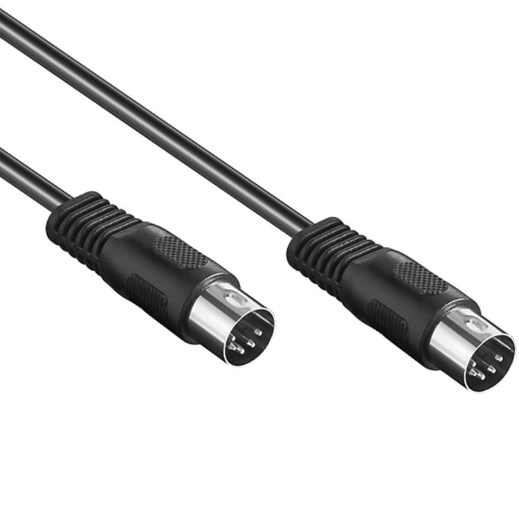 Allteq DIN kabel Denne Allteq DIN stereo audiokabel på 1 meter er velegnet til at forbinde lydenheder som en kassetteafspiller med en forstærker. En anden anvendelse er at tilslutte en lydkilde til DIN-stikket på en optageenhed. Det 5-polede DIN-stik bruges i dette tilfælde til et stereosignal. Brug Kablet er velegnet til overførsel af analog lyd og er ikke egnet som (digital) MIDI-kabel. Tilslutning af en enhed med et DIN-kabel kræver en vis fingerfærdighed. Stikket passer kun på én måde i chassisdelen. Dette forhindrer effektivt, at stikket sættes forkert i chassisdelen, så stifterne i stikket ikke beskadiges. Egenskaber Kabel på 1 meter Velegnet til overførsel af lyd og/eller MIDI Andre oplysninger Et stereokabel med et 5-polet DIN-stik kaldes et DIN-kabel. Der findes mange flere typer og størrelser af DIN i omløb. Disse anvendes meget mindre end dette 5-polede stik og betegnes derfor med antallet af stifter og (hvor nødvendigt) med den vinkel, hvormed stifterne er placeret i stikket. Den mest kendte er dog dette 5-polede DIN-kabel. Garantien er 5 år.
