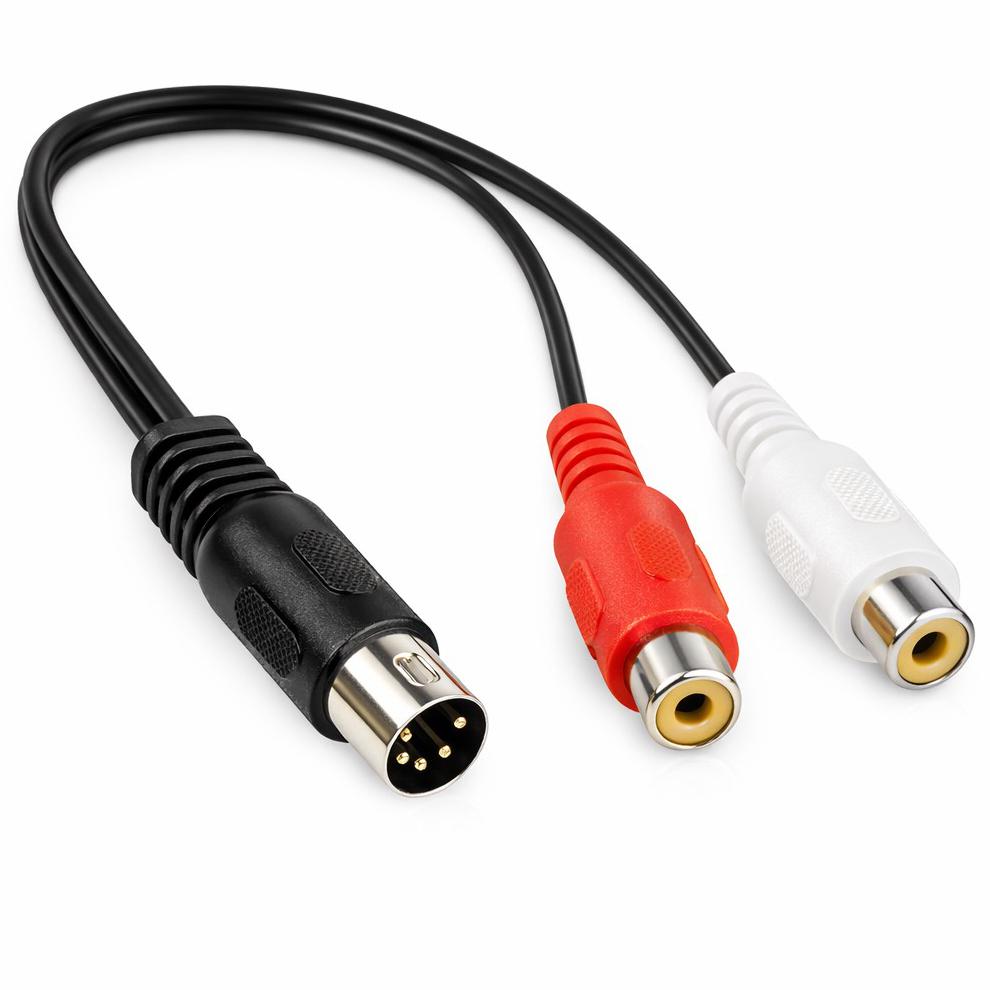DIN til RCA audiokabel - Allteq