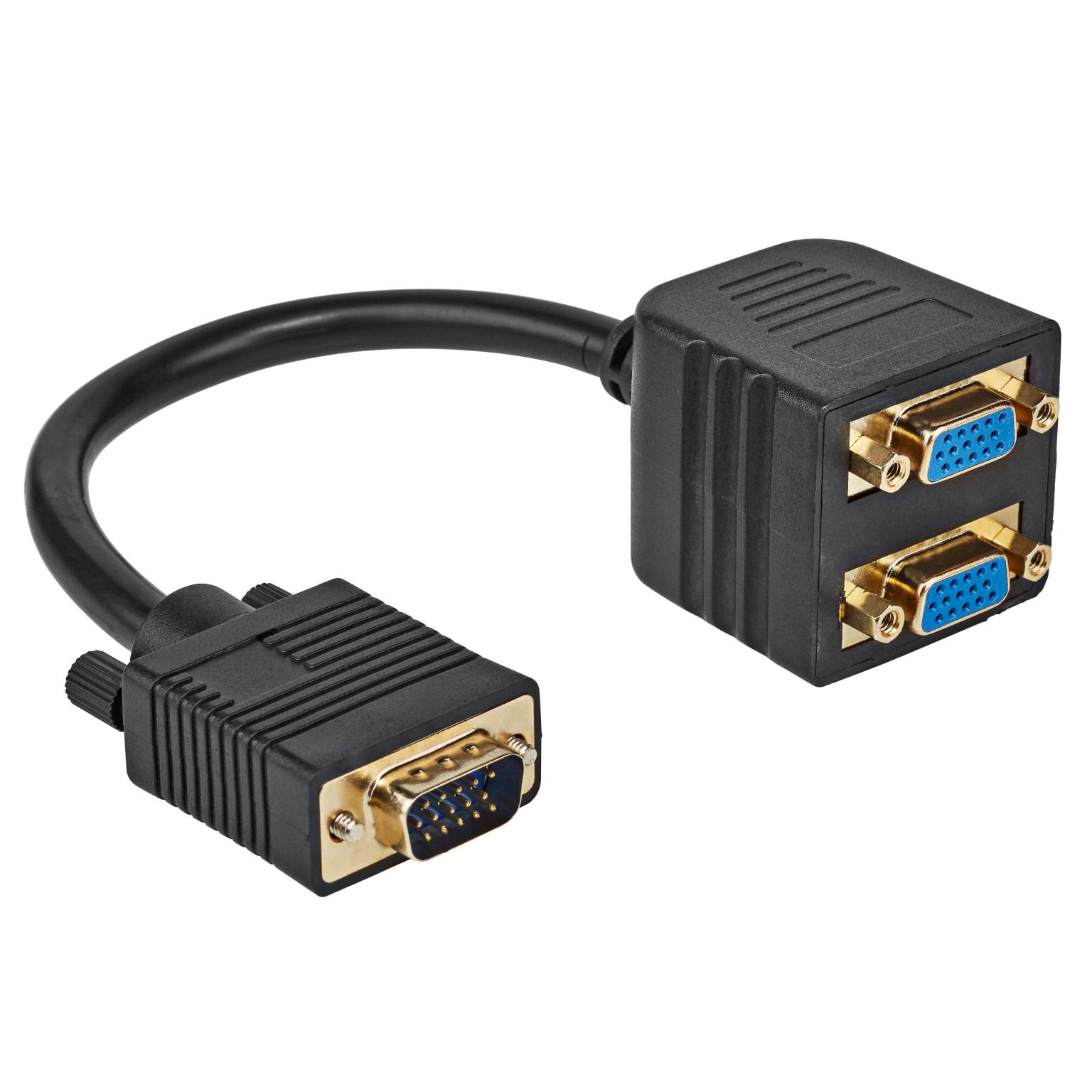 VGA til VGA + VGA-splitter - Allteq